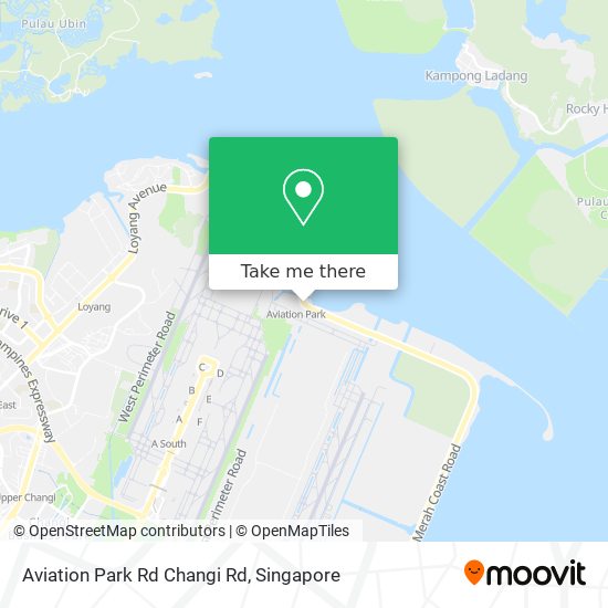 Aviation Park Rd Changi Rd map