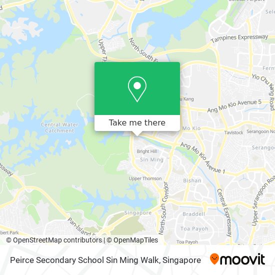 Peirce Secondary School Sin Ming Walk map