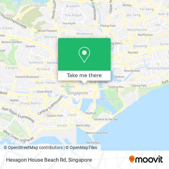 Hexagon House Beach Rd map