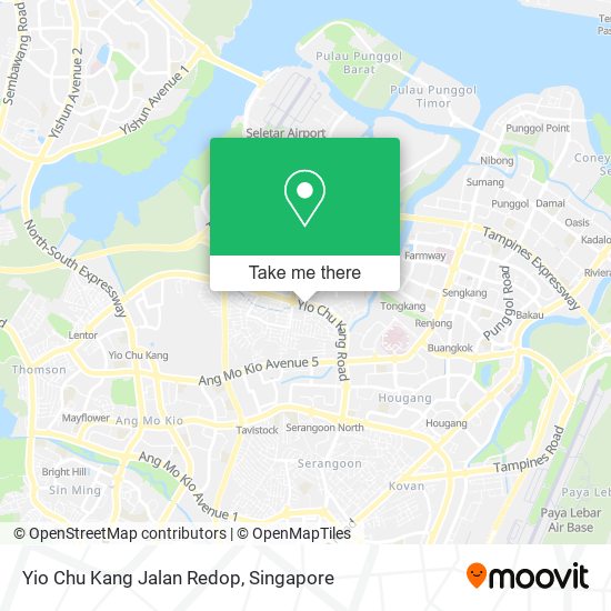 Yio Chu Kang Jalan Redop map