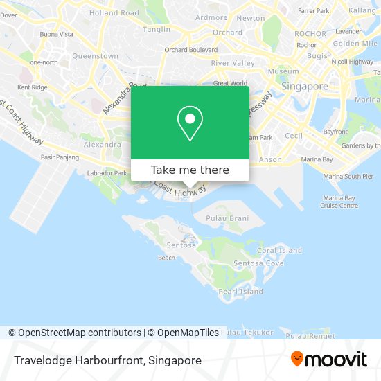 Travelodge Harbourfront map