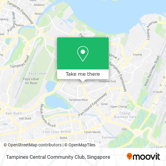 Tampines Central Community Club map