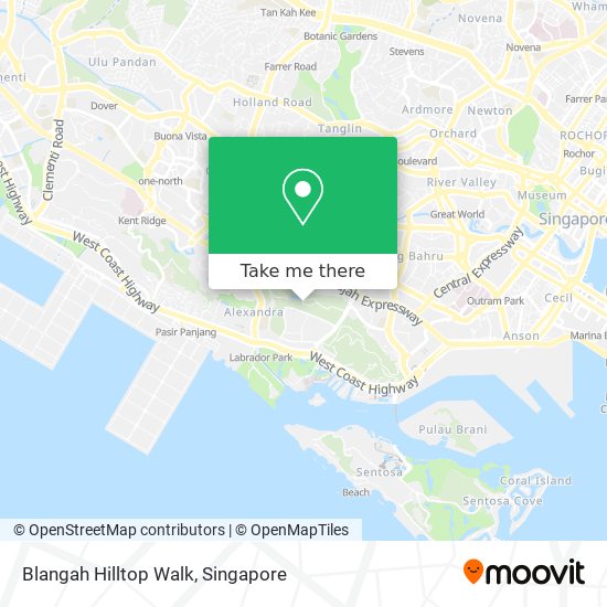 Blangah Hilltop Walk map