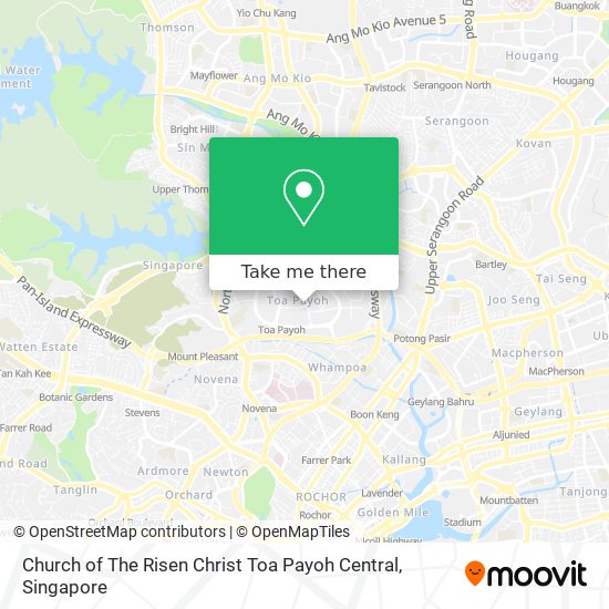 Church of The Risen Christ Toa Payoh Central map