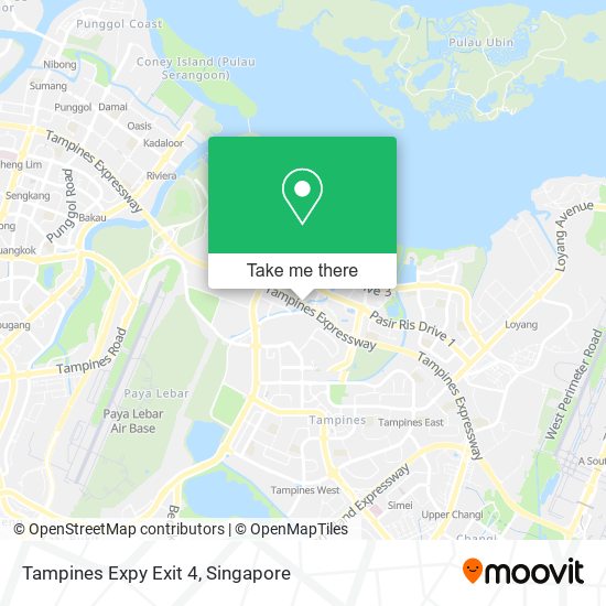 Tampines Expy Exit 4 map