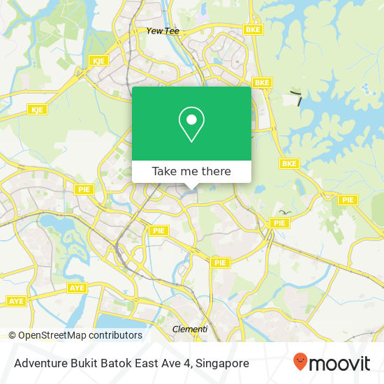 Adventure Bukit Batok East Ave 4 map