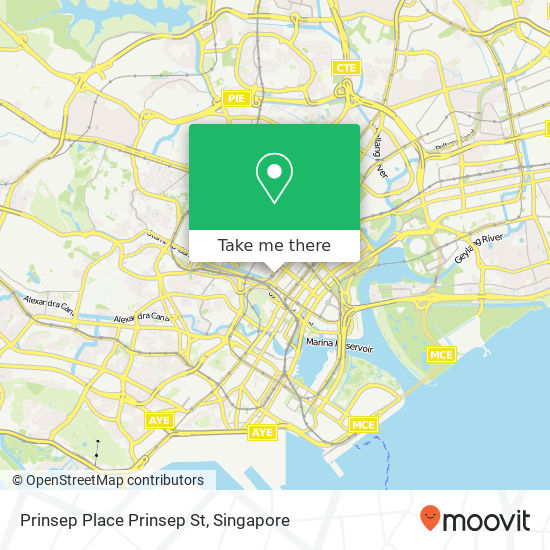 Prinsep Place Prinsep St map