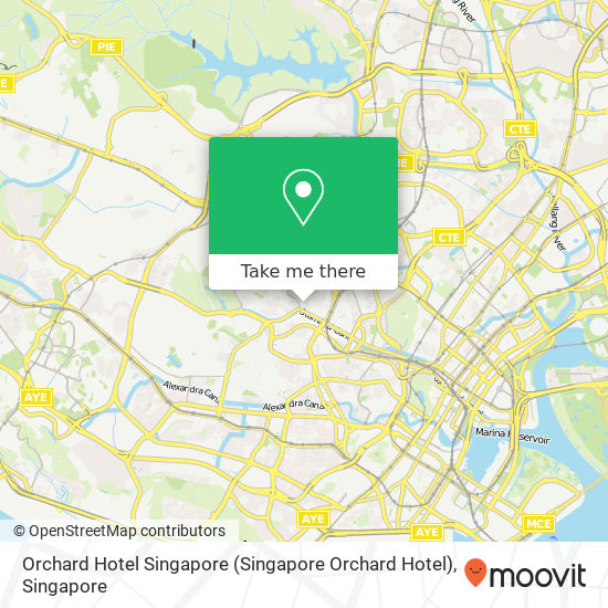 Orchard Hotel Singapore map