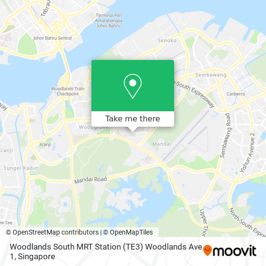 Woodlands South MRT Station (TE3) Woodlands Ave 1地图