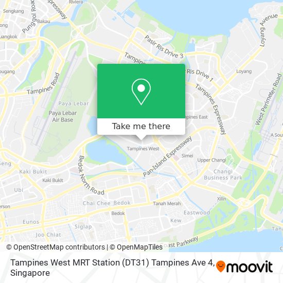 Tampines West MRT Station (DT31) Tampines Ave 4 map