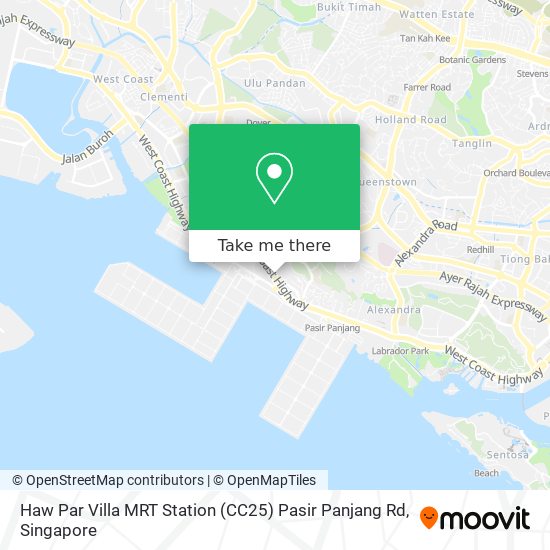 Haw Par Villa MRT Station (CC25) Pasir Panjang Rd地图
