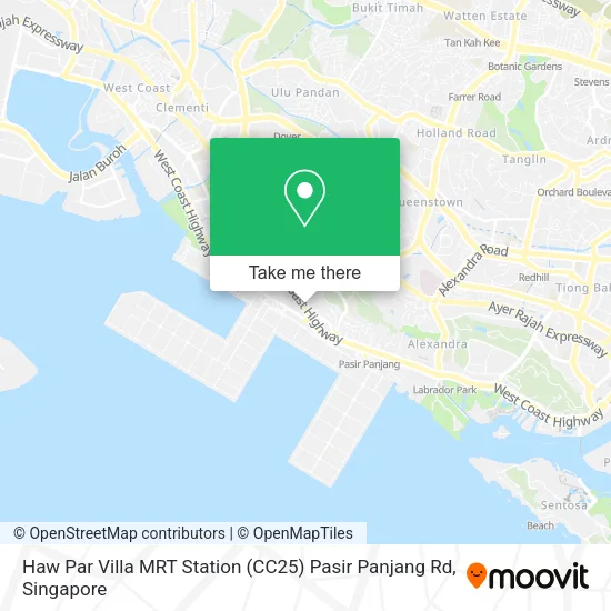 Haw Par Villa MRT Station (CC25) Pasir Panjang Rd map