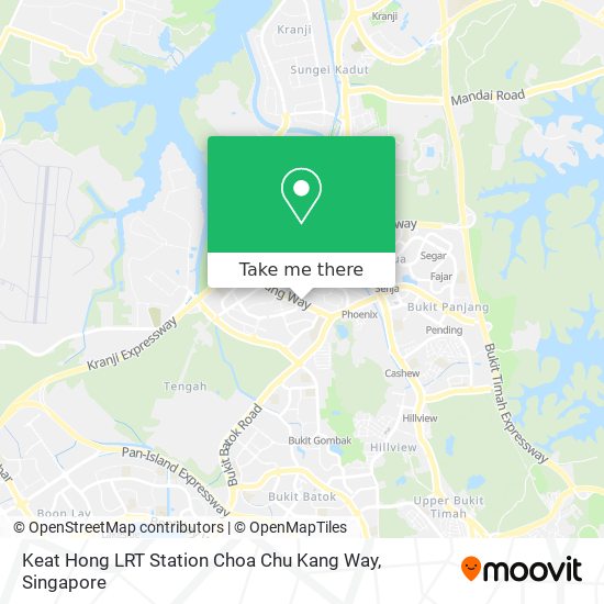Keat Hong LRT Station Choa Chu Kang Way map