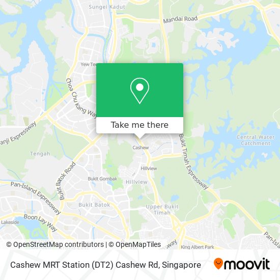 Cashew MRT Station (DT2) Cashew Rd map