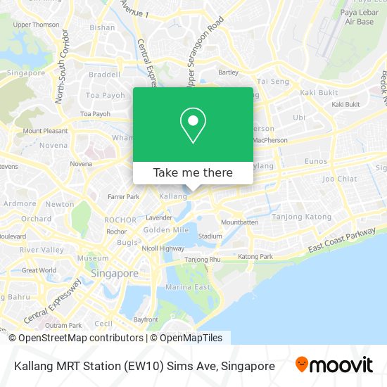 Kallang MRT Station (EW10) Sims Ave map