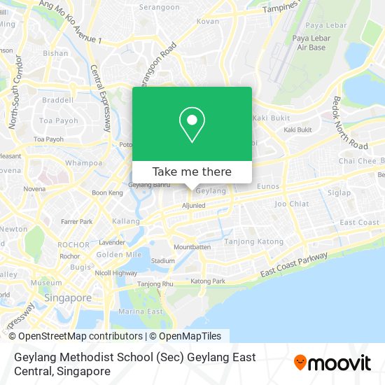 Geylang Methodist School (Sec) Geylang East Central map