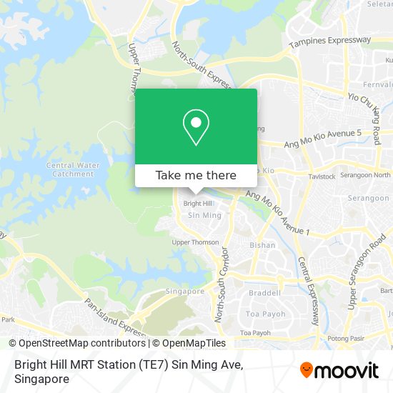 Bright Hill MRT Station (TE7) Sin Ming Ave地图
