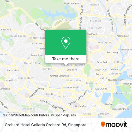 Orchard Hotel Galleria Orchard Rd map