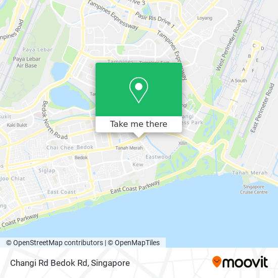 Changi Rd Bedok Rd map