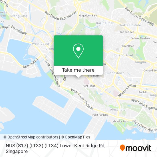 NUS (S17) (LT33) (LT34) Lower Kent Ridge Rd map