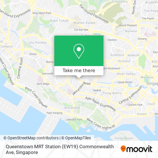 Queenstown MRT Station (EW19) Commonwealth Ave map