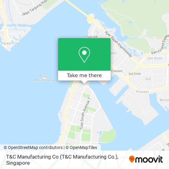 T&C Manufacturing Co map