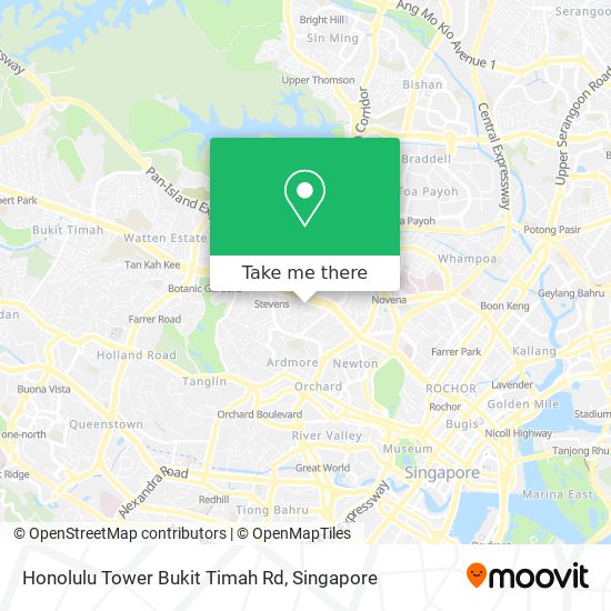 Honolulu Tower Bukit Timah Rd map