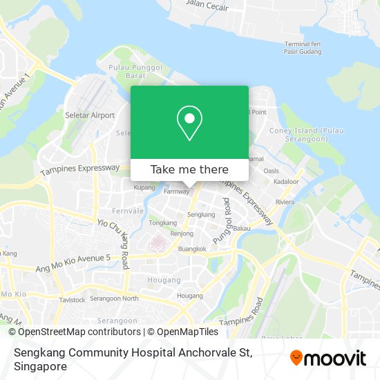 Sengkang Community Hospital Anchorvale St map