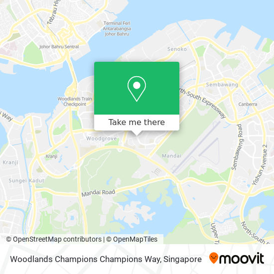 Woodlands Champions Champions Way map