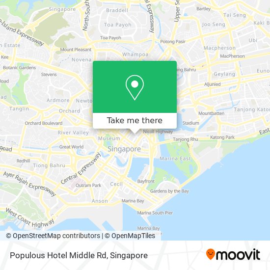 Populous Hotel Middle Rd map