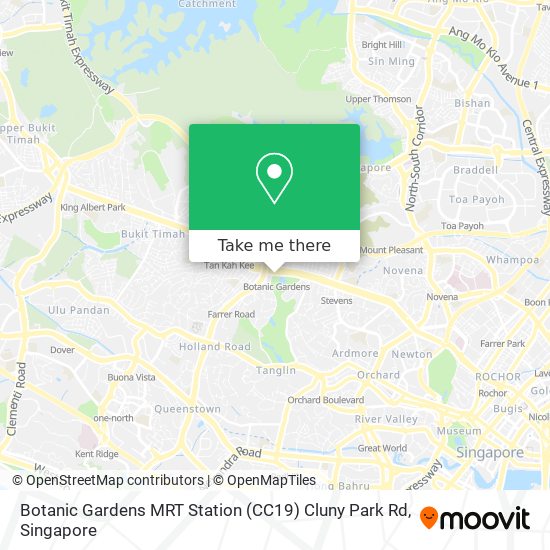Botanic Gardens MRT Station (CC19) Cluny Park Rd map