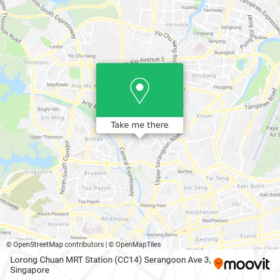 Lorong Chuan MRT Station (CC14) Serangoon Ave 3 map