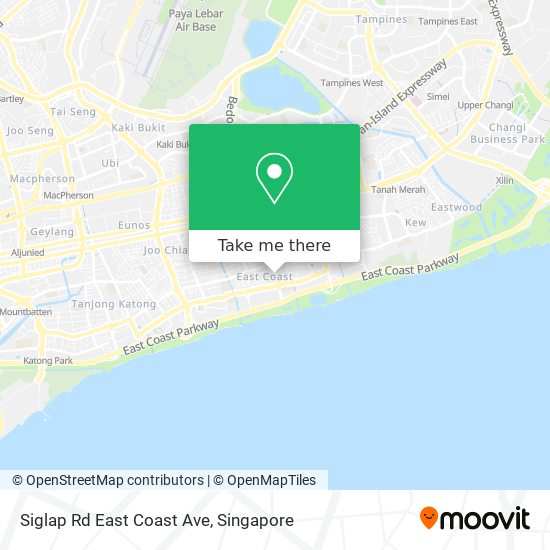 Siglap Rd East Coast Ave map