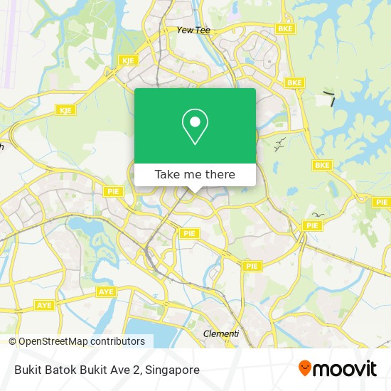 Bukit Batok Bukit Ave 2 map