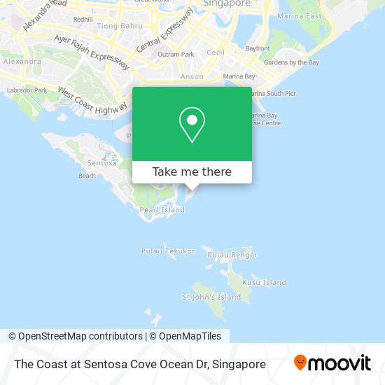 The Coast at Sentosa Cove Ocean Dr map