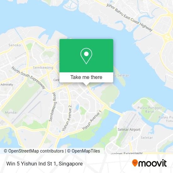 Win 5 Yishun Ind St 1地图