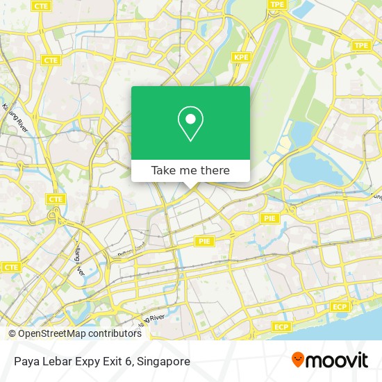 Paya Lebar Expy Exit 6 map