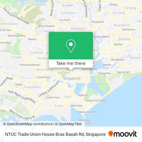 NTUC Trade Union House Bras Basah Rd map