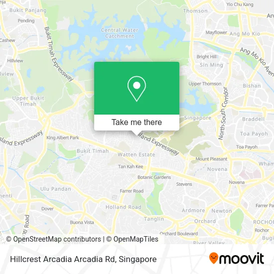 Hillcrest Arcadia Arcadia Rd map