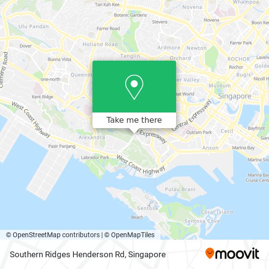 Southern Ridges Henderson Rd map
