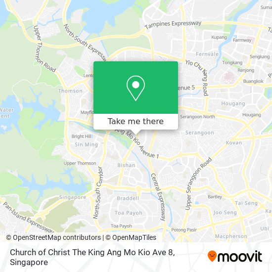 Church of Christ The King Ang Mo Kio Ave 8 map