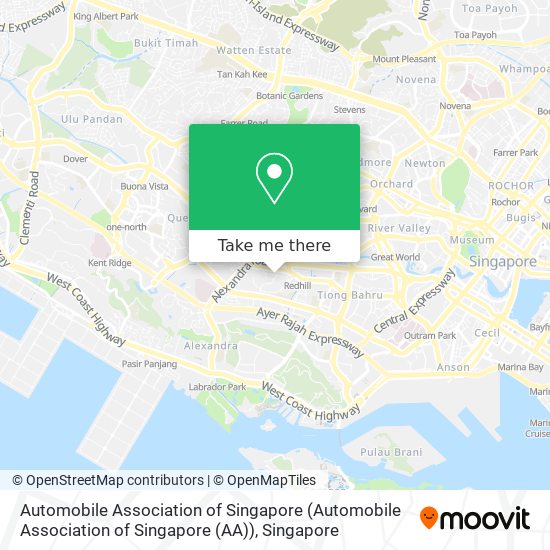 Automobile Association of Singapore (Automobile Association of Singapore (AA)) map