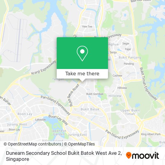 Dunearn Secondary School Bukit Batok West Ave 2 map