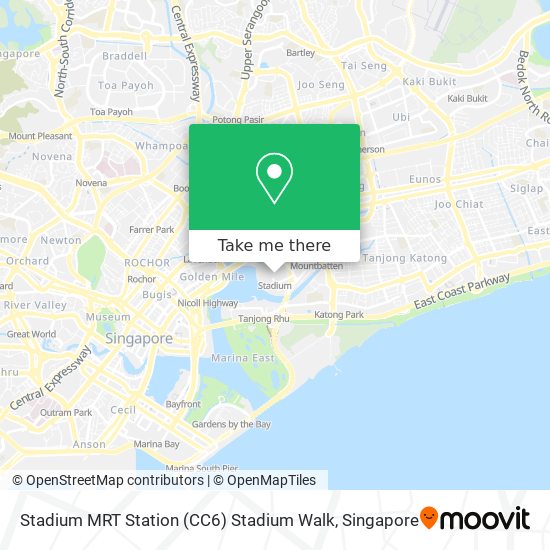 Stadium MRT Station (CC6) Stadium Walk map