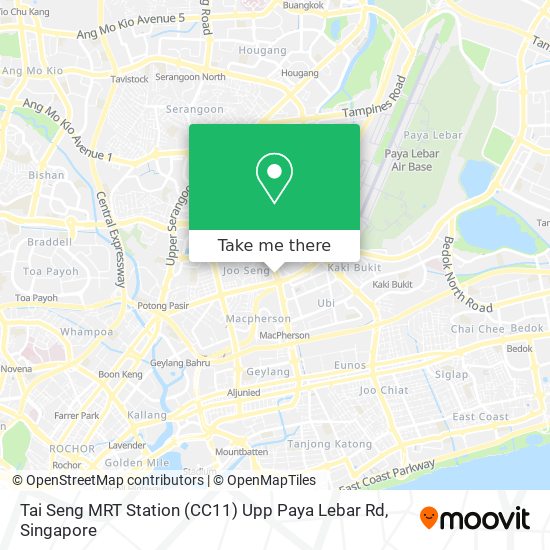 Tai Seng MRT Station (CC11) Upp Paya Lebar Rd地图