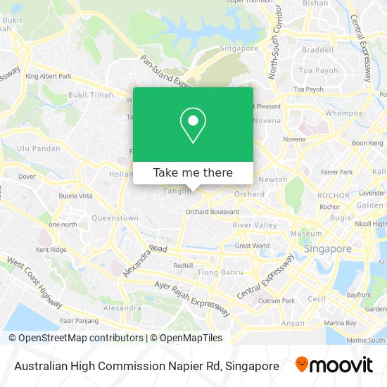 Australian High Commission Napier Rd map