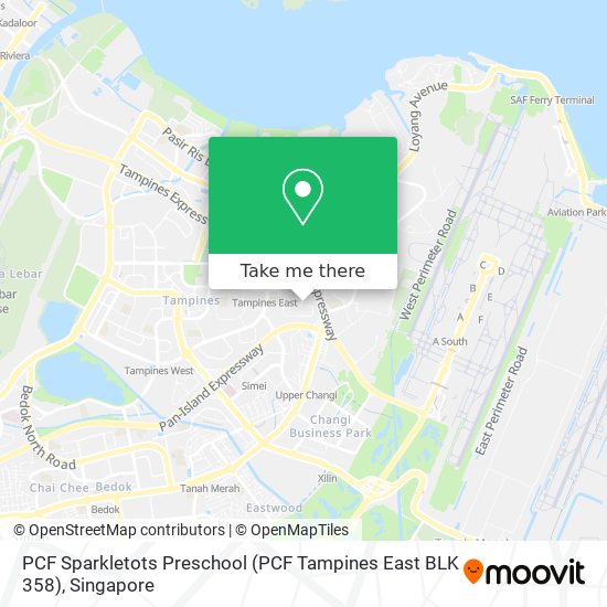 PCF Sparkletots Preschool (PCF Tampines East BLK 358) map