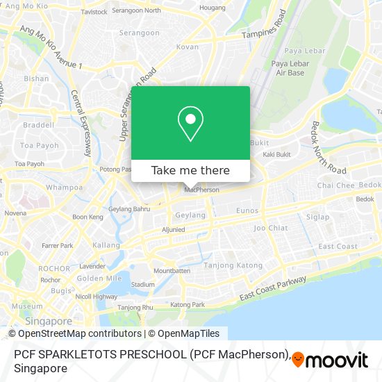 PCF SPARKLETOTS PRESCHOOL (PCF MacPherson) map