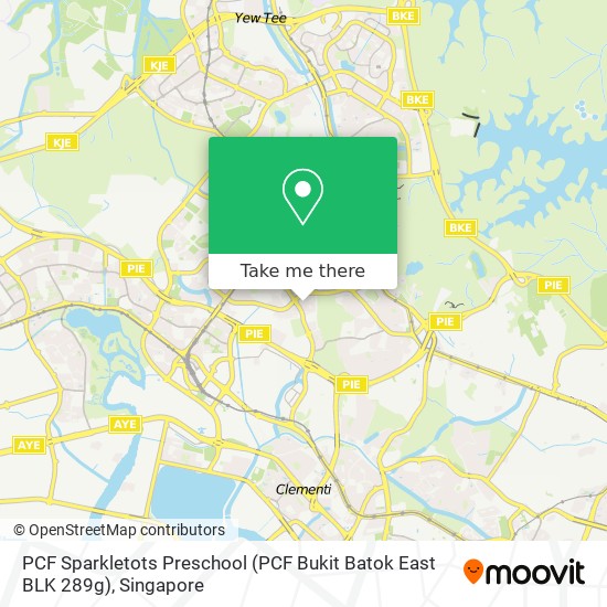 PCF Sparkletots Preschool (PCF Bukit Batok East BLK 289g) map