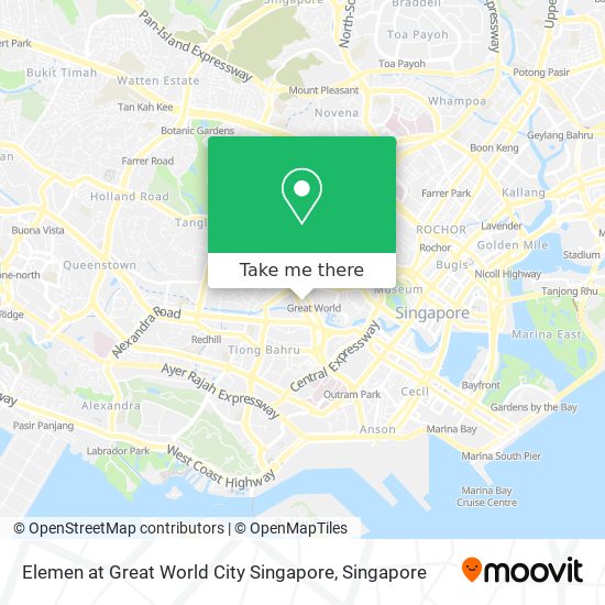 Elemen at Great World City Singapore map